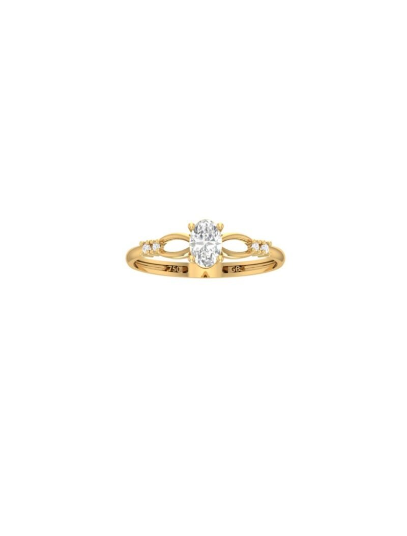 18K Gold Oval Luxe Ring
