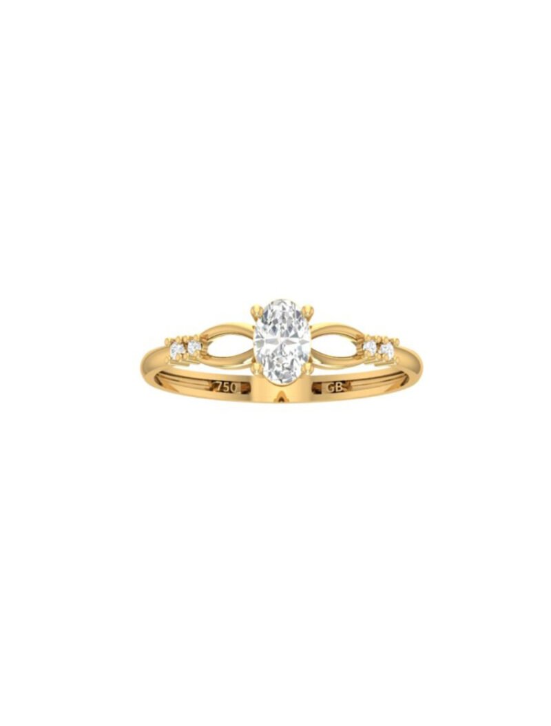 18K Gold Oval Luxe Ring