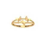 18K Gold Stacked Butterfly Silhouettes Ring