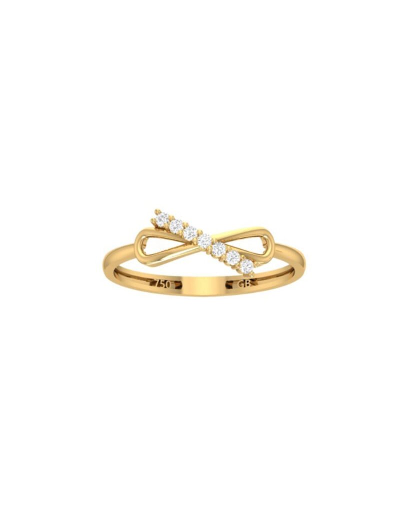 18K Gold Infinity Streak Ring
