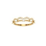 18K Gold Scalloped Lace Bling Ring