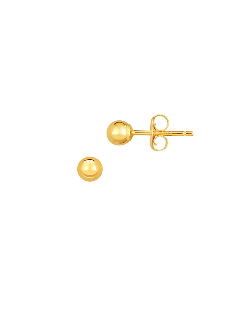 18K Gold Ball Stud Earrings