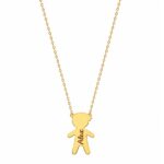 18K Gold Children Outline Necklace