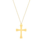 18K Gold Family Initials Cross Necklace