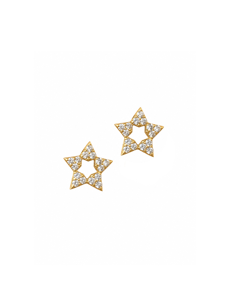 18K Gold My Tiny Stars Earrings