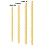 18K Gold Plain Men Chain - Available in many sizes