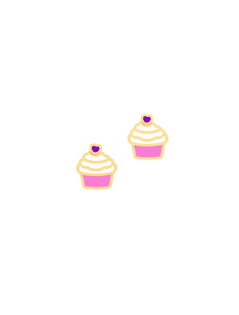 18K Gold Sweet Sprinkles Newborn Earrings
