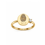 18K Gold Customized Fingerprint Ring