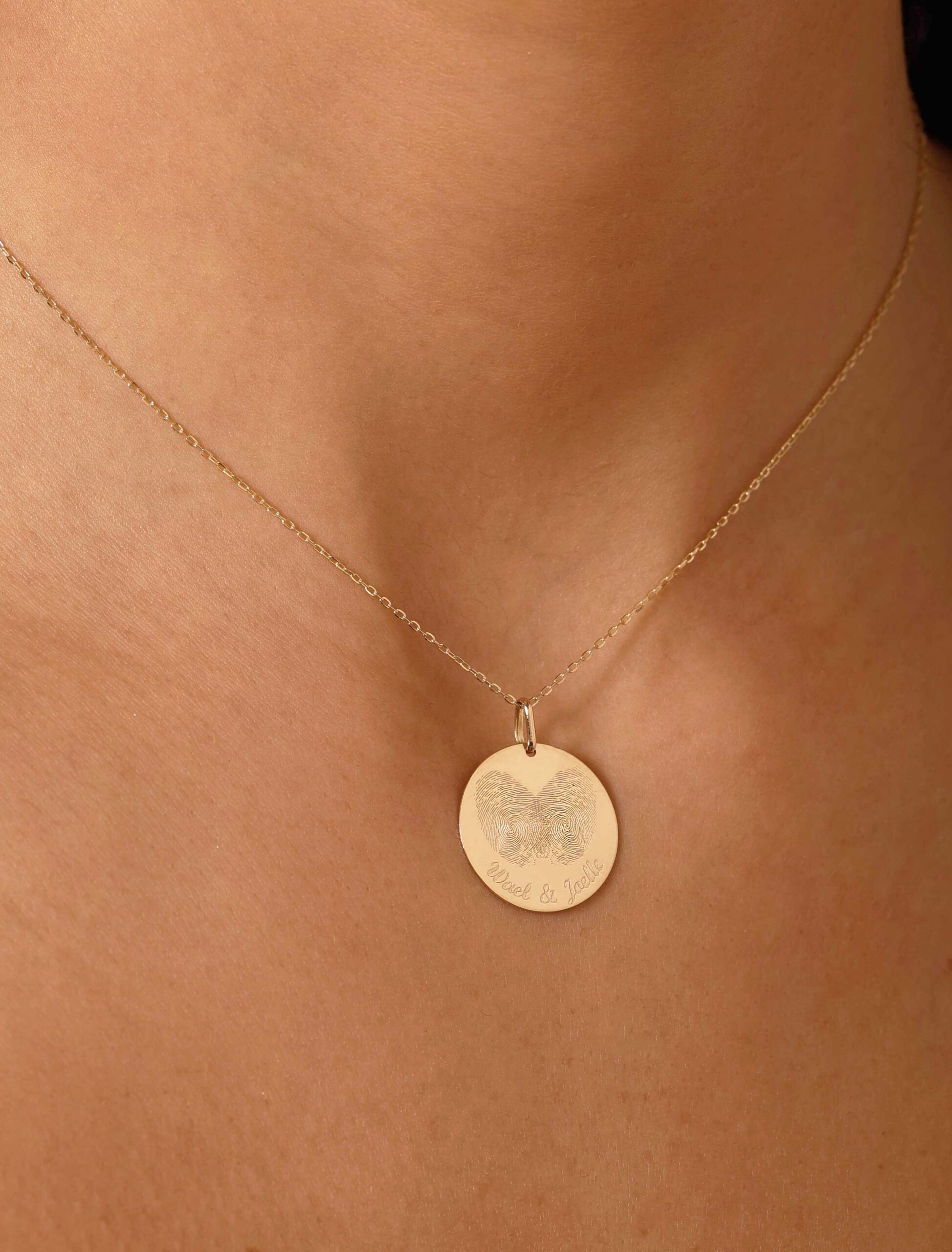 18K Gold Customized Fingerprint Round Pendant - Garo Boyadjian Jewelry