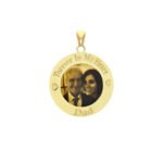 18K Gold Customized Forever Photo Pendant