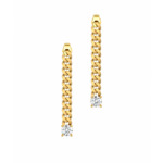 18K Gold Cuban Link Drop Earrings