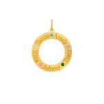 18K Gold Customized Open Circle Pendant