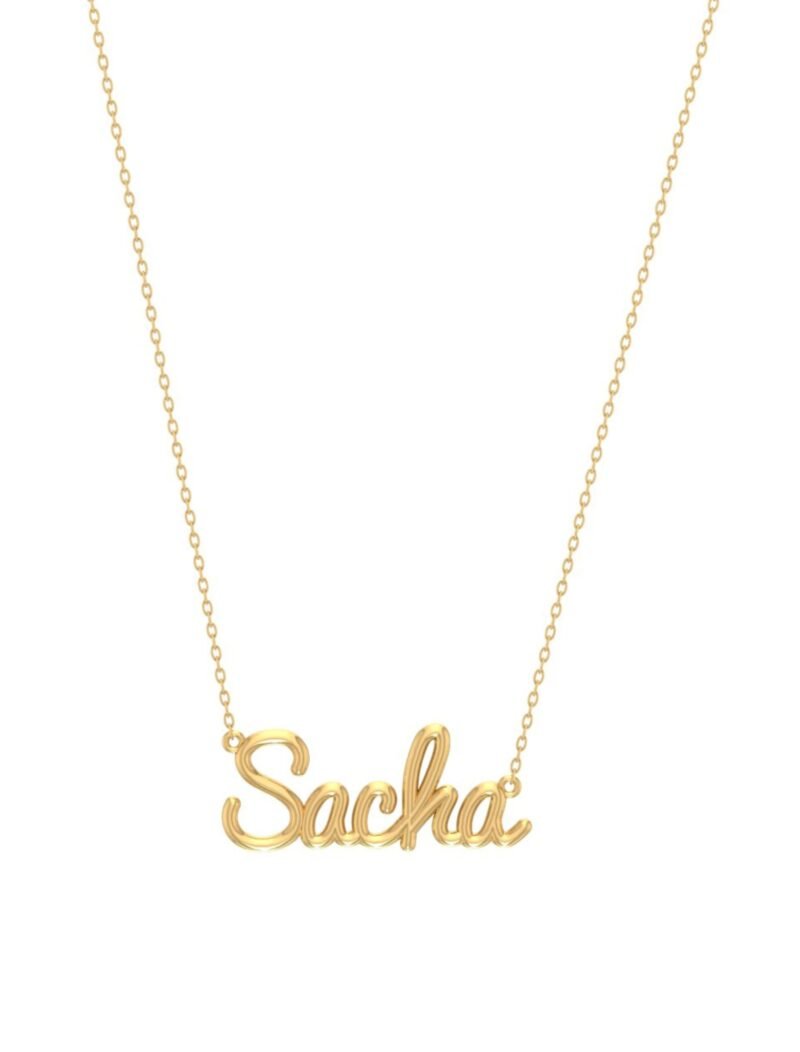 18K Gold Customized Wire Name Necklace