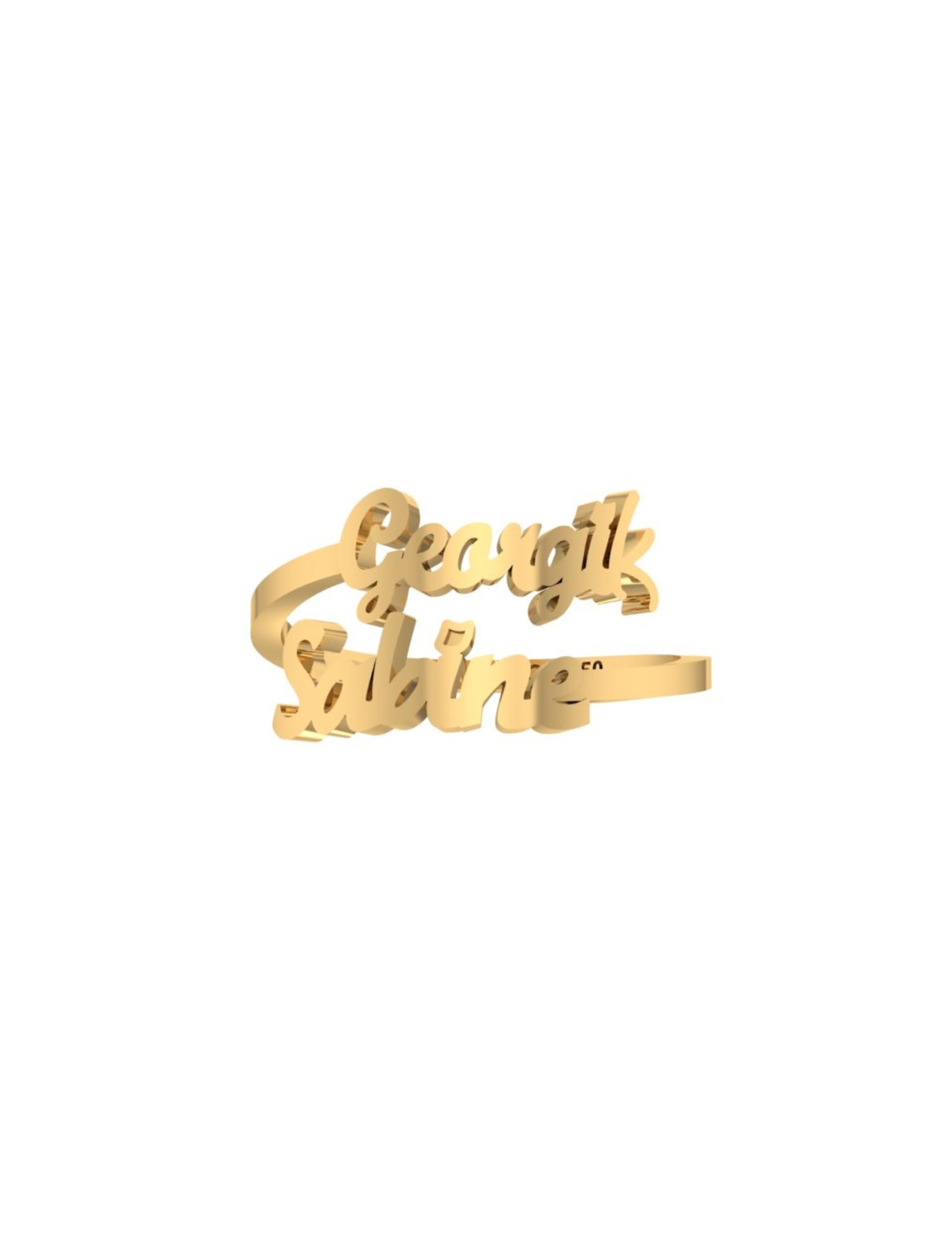18K Gold Customized Wrap-Around Name Ring - Garo Boyadjain Jewelry