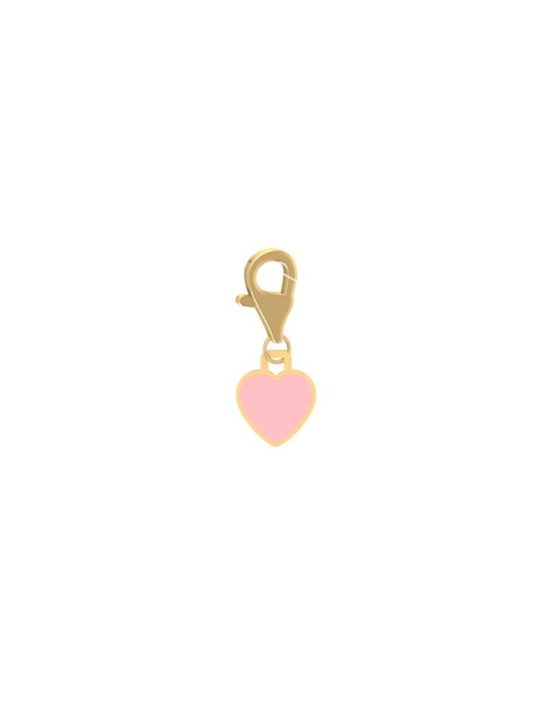 18K Gold Edgy Heart Charm