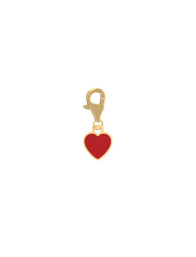 18K Gold Edgy Heart Charm