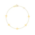 18K Gold Endless Cross Signs Bracelet
