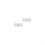 18K Gold Infinity Diamond Earrings