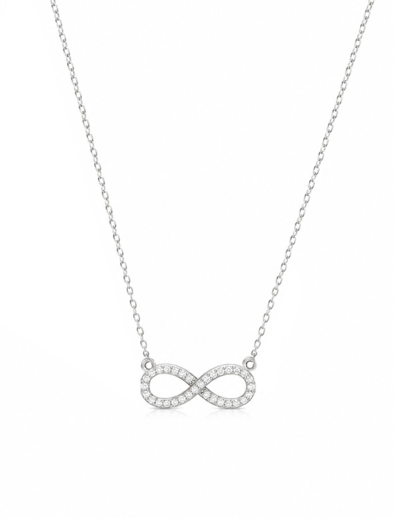 18K Gold Infinity Diamond Necklace