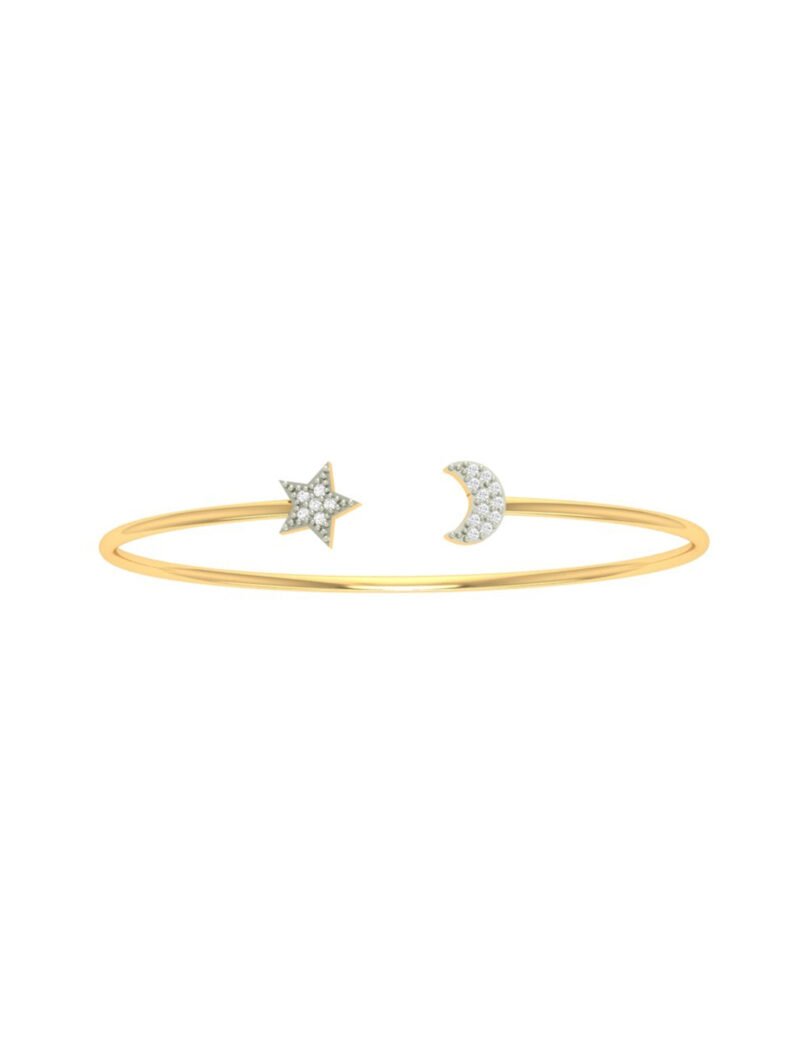 18K Gold Moonlight Bangle Flex Bracelet