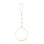 18K Gold Multi-Color Bezel-Set Hand Chain