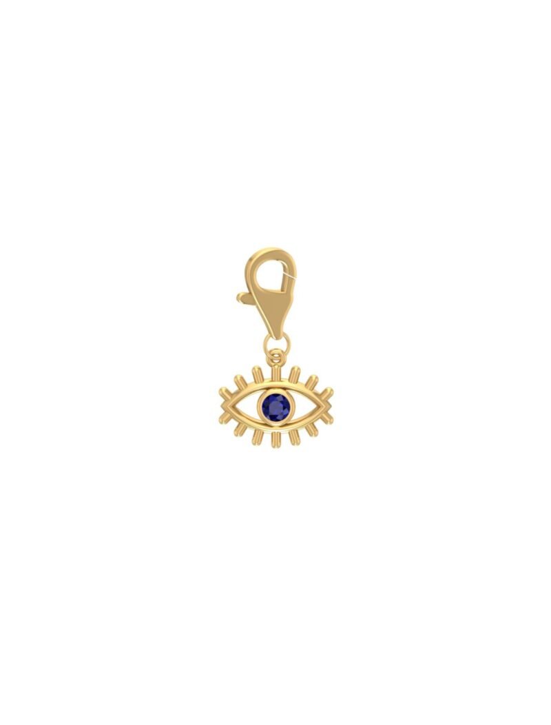 18K Gold Mystic Evil Eye Charm