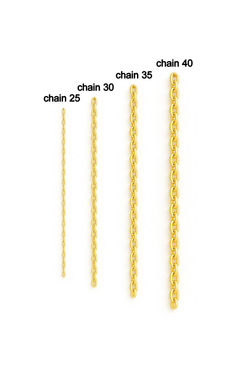 18K Gold Simple Chain Necklace