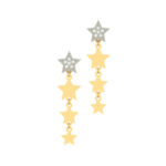 18K Gold Star Cascade Earrings