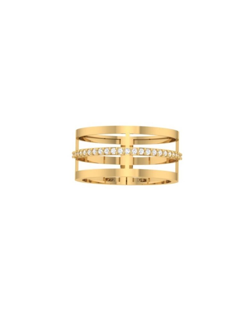 18K Gold Triple Luxe Band Ring