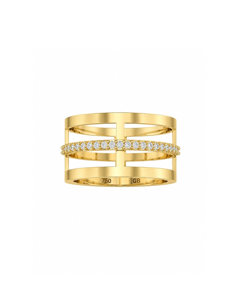 18K Gold Triple Luxe Band Ring
