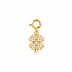 18K Gold Four Leaf Clover Charm