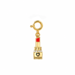 18K Gold Glamorous Lipstick Charm