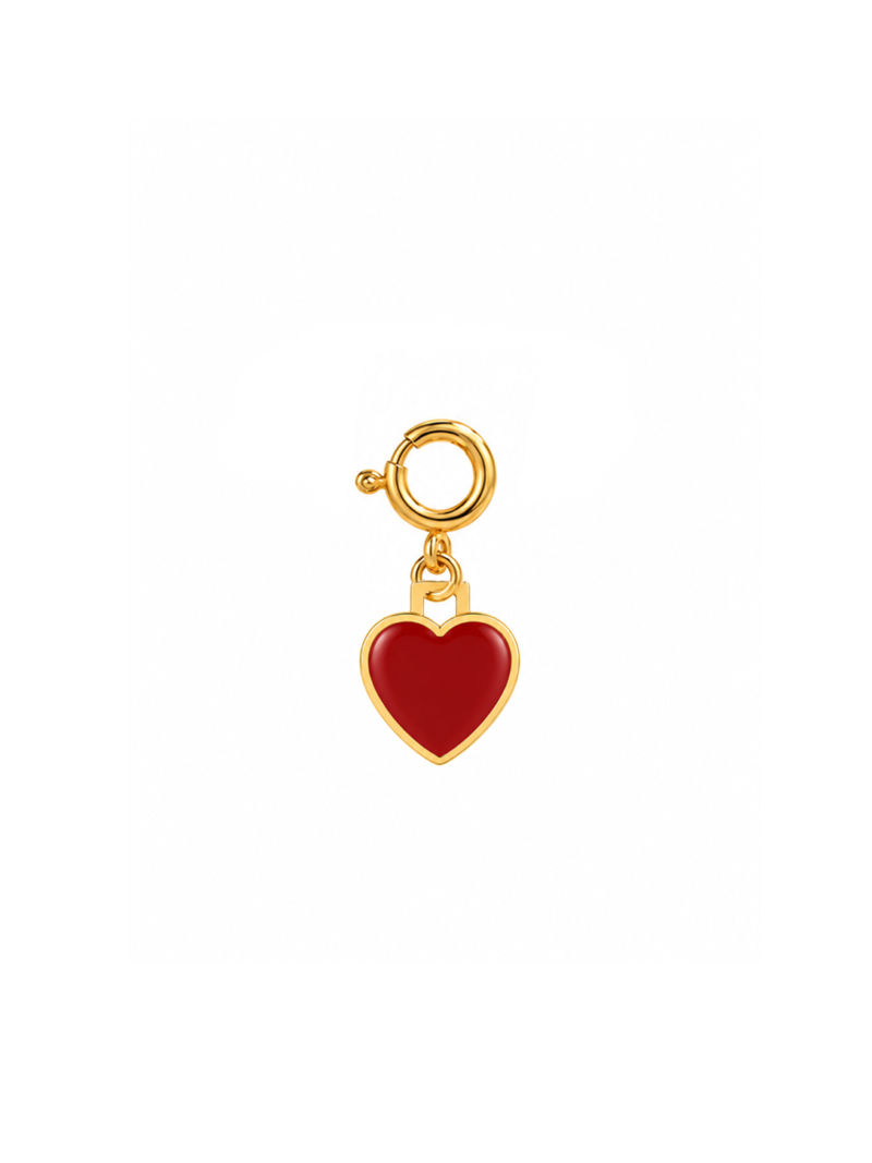 18K Gold Edgy Heart Charm
