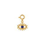 18K Gold Mystic Evil Eye Charm