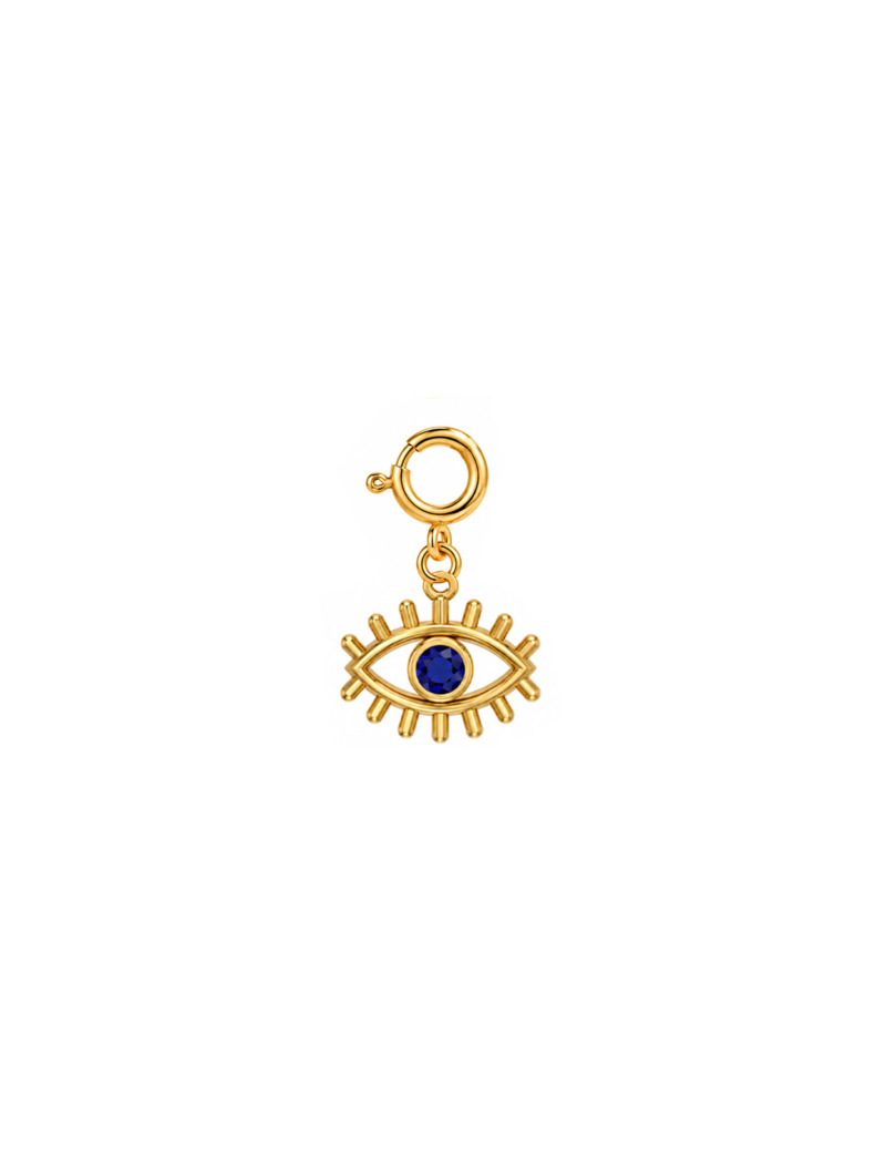 18K Gold Mystic Evil Eye Charm