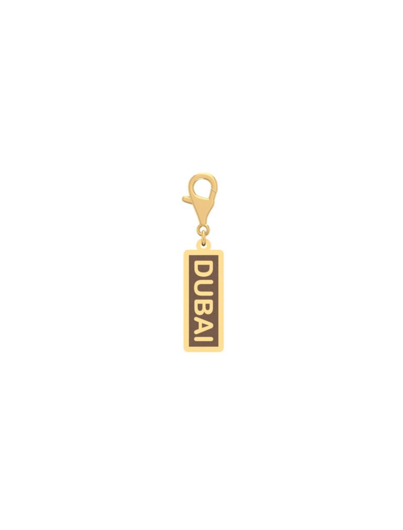 18K Gold Dubai Bar Charm