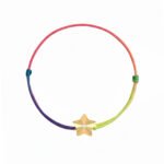 18K Gold Fluted Star Cord Bracelet