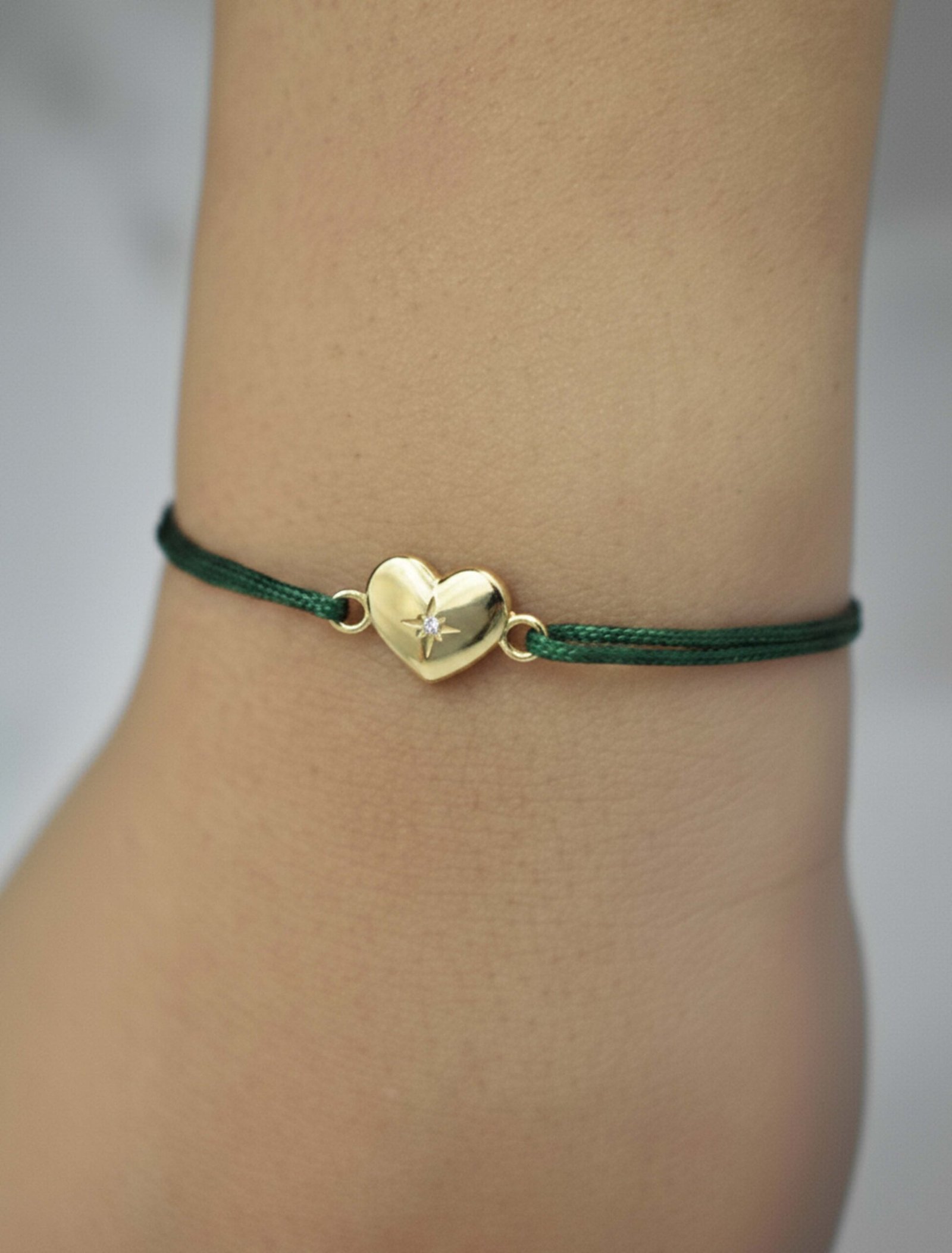 18K Gold Sparkling Heart Cord Bracelet - Garo Boyadjian jewelry