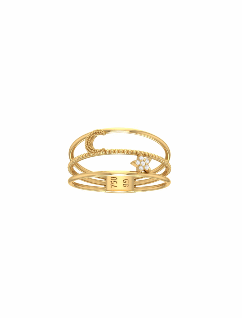 18K Gold Celestial Magic Ring