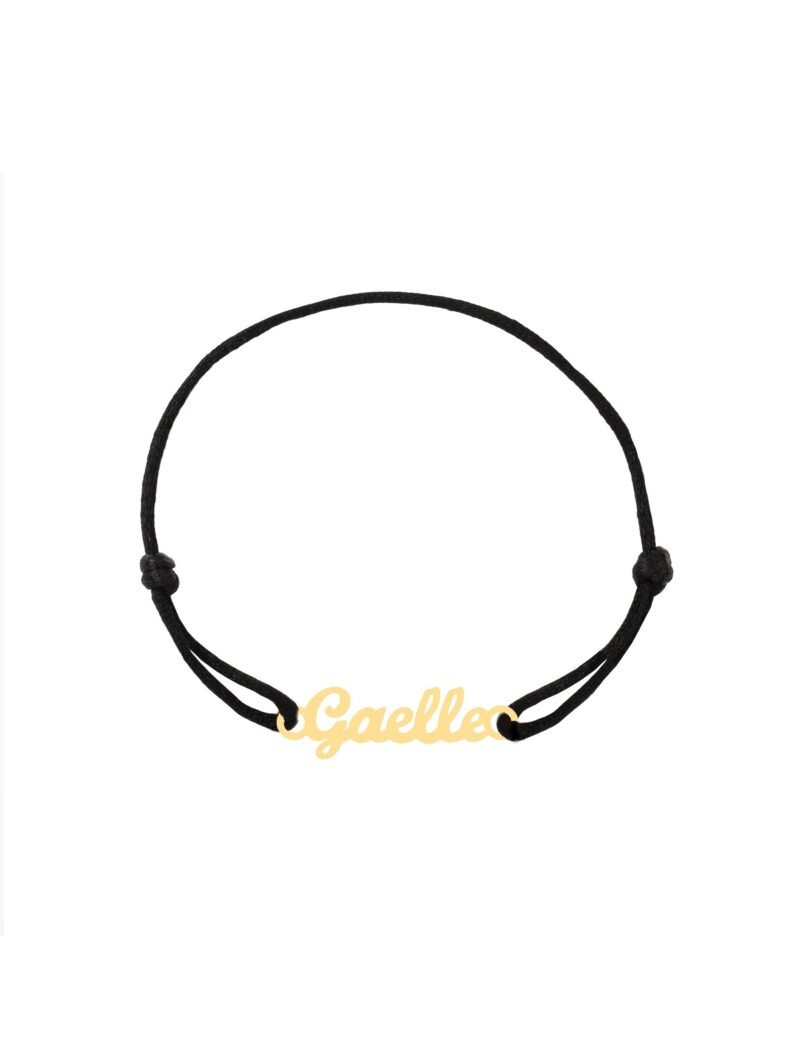 18K Gold Customized Name Cord Bracelet