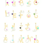 18K Gold Arabic–English Fusion Initial Pendant Necklace