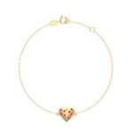 18K Gold Scattered Sparkle Heart Bracelet
