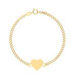 18K Gold Customized Sweetheart Cuban Link Bracelet
