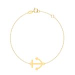 18K Gold Anchor Bracelet