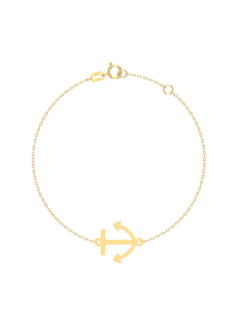 18K Gold Anchor Bracelet
