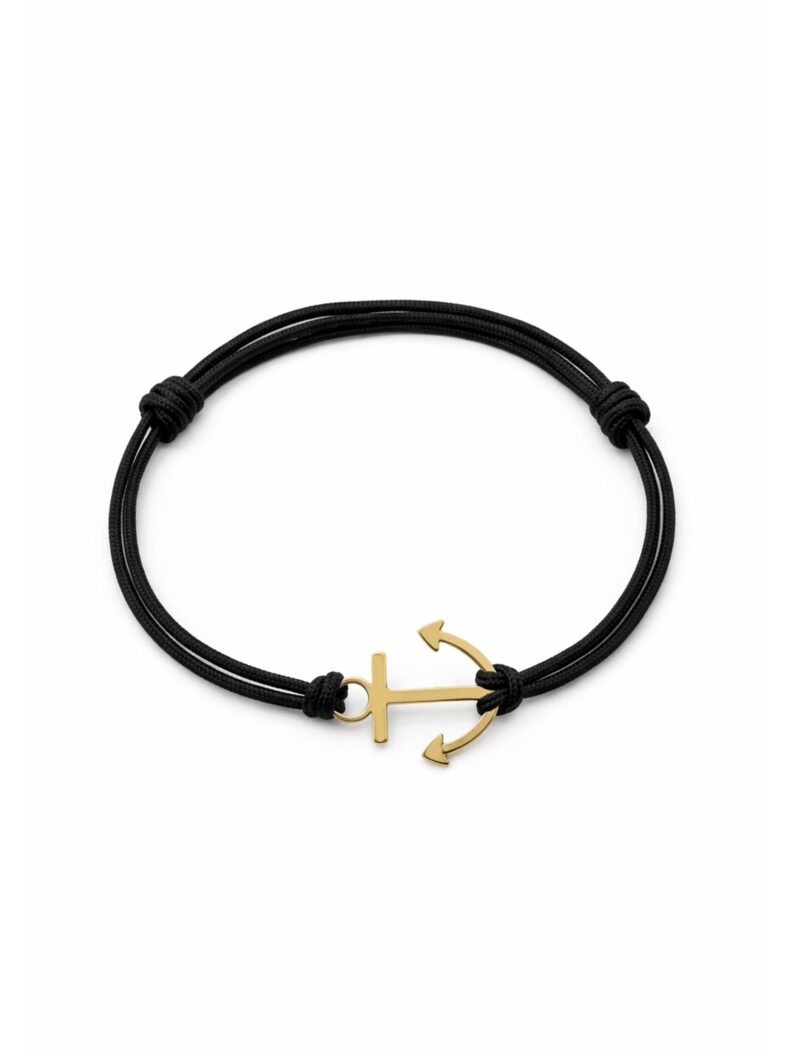 18K Gold Anchor Men Bracelet
