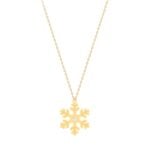 18K Gold Snowflake Necklace