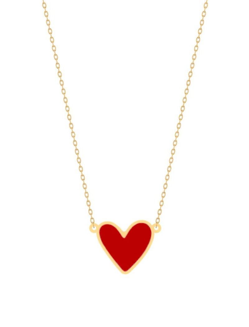18K Gold Royal Heart Necklace