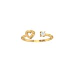 18K Gold Infinite Sparkle & Heart Ring