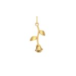 18K Gold Rose Pendant/Necklace